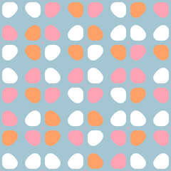 Geometric vector seamless pattern. Modern background with simple shapes in pastel colors.