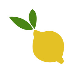 vector illustration lemon with leaf