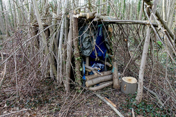 Cabane de sdf au bois de Vincennes