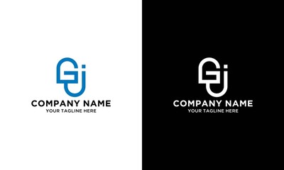 GJ Logo Letter Monogram Slash with Modern logo designs template