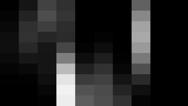 Squares Technologies Mosaic Slow Motion Black White And Gray Tones. Lines Of Big Square Pixels Moving On Screen