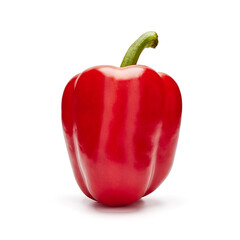 red bell pepper isolate on white background close up