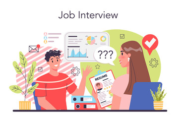 Job interview concept. Idea of employment and hiring. Recruitment