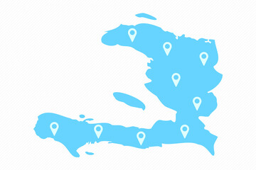 Haiti Simple Map With Map Icons