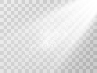 Empty stage with spotlights. Lighting devices on a transparent background.