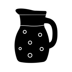 Jug of juice flat vector icon