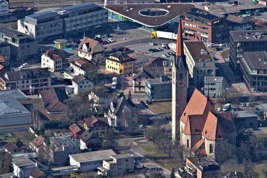 Church in Schaan in Liechtenstein 19.2.2021