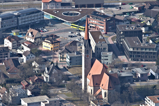 Church in Schaan in Liechtenstein 19.2.2021