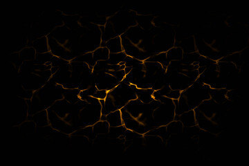 Wave pattern orange black background