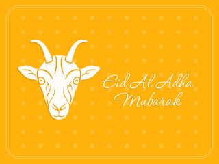 Eid Al Adha greeting card for the Muslim community festival celebration.