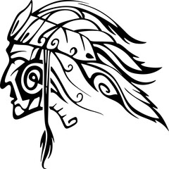 black and white tattoo