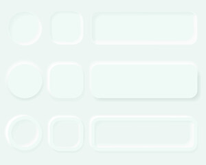 buttons set isolated on a gray background