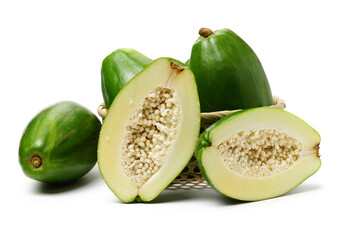 Papaya fruit isolated on a white background