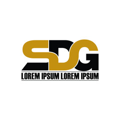 SDG letter monogram logo design vector