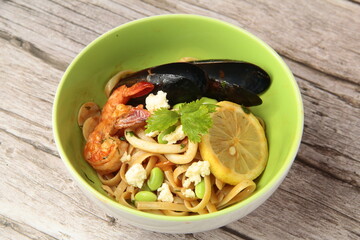 Freshly cooked Italian food pasta