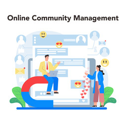 SMM concept. Social media marketing, advertising of business