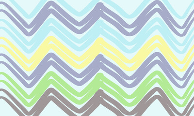 abstract colorful background with zigzag waves pattern, pastel colors, vector drawing