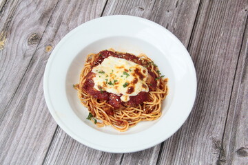 Freshly cooked Italian food pasta