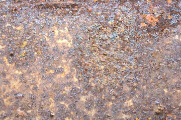 Rust at the metal plate dashed for background image..