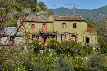 typical and characteristic peasant house in Sicily in the Province of Messina