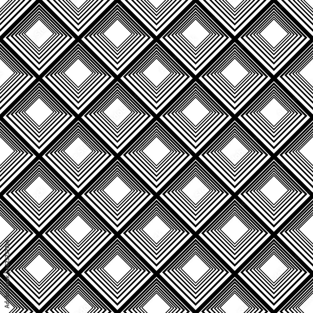 Poster rhombuses tile pattern. monochrome seamless diagonal tile.