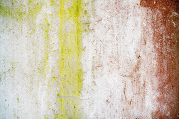 Stains on the old wall appears a vintage color style, pattern and texture.