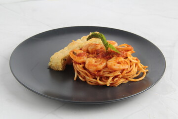 Freshly cooked Italian food pasta