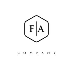 initial FA logo design vector