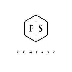 initial FS logo design vector
