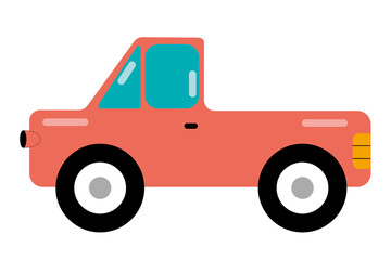 Illustrations of cars for stickers, patterns, postcards, invitations