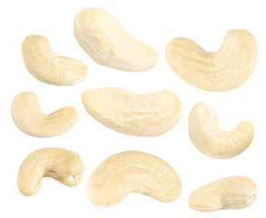 cashew nuts set isolated on white background