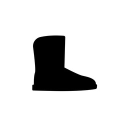 Ugg boots silhouette icon. Clipart image isolated on white background