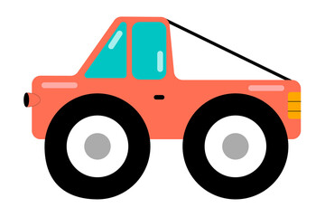 Illustrations of cars for stickers, patterns, postcards, invitations