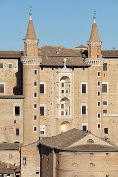 Palazzo Ducale, the side called Torricini, Urbino, District of Pesaro and Urbino, Marches, Italy, Europe