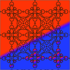  Geometric vector pattern with triangular elements. Seamless abstract ornament for wallpapers and backgrounds. 