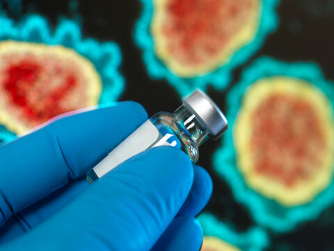 Pandemic Research, Scientist preparing a vaccine for a pandemic such as Covid-19