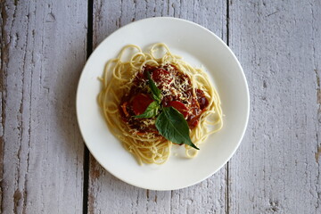 Freshly cooked Italian food pasta