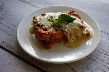 Freshly cooked Italian food pasta