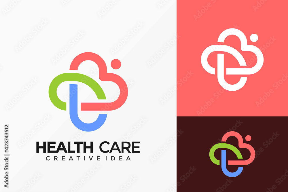 Wall mural health care medical logo vector design. abstract emblem, designs concept, logos, logotype element fo - Wall murals