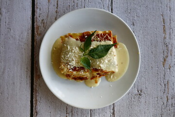 Freshly cooked Italian food pasta