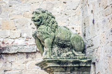 stone lion protect the city