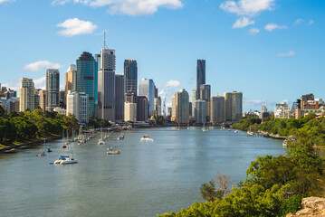 Brisbane skyline, capital of Queensland, Australia in daytime