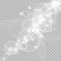 Vector sparkles on a transparent background