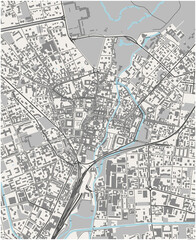 map of the city of Monza, Lombardy, Italy