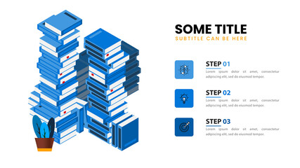 Infographic design template. Education concept with 3 steps
