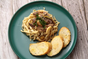 Freshly cooked Italian food pasta