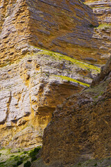 Sandy rocks near the village of Eltyubyu in the valley of the Chegem river