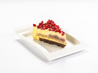 Delicous Cake with pomegranate seeds