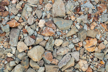 The texture or background of mix gravel and rock.