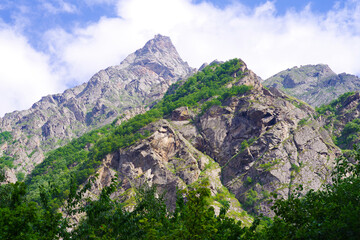 Mountain rocky peaks in the Cherek gorge